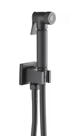 Смеситель встроенный с гигиеническим душем Timo Torne черный 4389/03SM